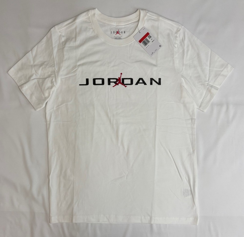 Nike Air Jordan Men’s White T-Shirt Sz Large Jumpman Logo IB7353-101
