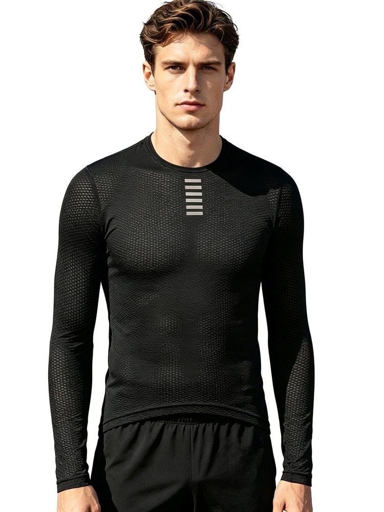 Men Jersey Moisture-wicking Top Asymmetrical Hem Shirt Biking Quick-drying Gym