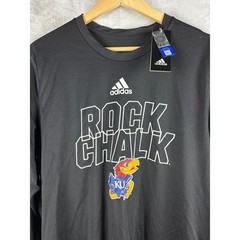Adidas Kansas Jayhawks Rock Chalk Long Sleeve Creator Shirt Black XL GE7692 NEW