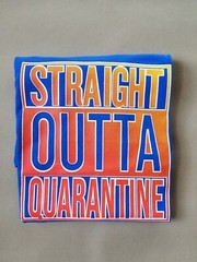 Straight Outta Quarantine Social Distancing Pandemic Graphic T-Shirts Large New