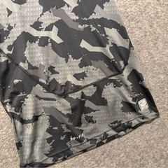 Nike Pro Combat Compression Shirt Tee Mens L camo black gray fitted Dri Fit