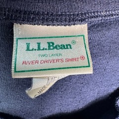 Vintage L.L. Bean River Driver Shirt Mens Medium Made in USA Navy Wool Henley