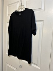Quince Cotton Luxe Touch Tee T Shirt Size L Large 100% Pima Crewneck Mens Black