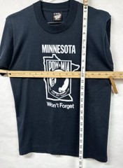 Vintage Minnesota Military Veteran T Shirt POW MIA Black Small