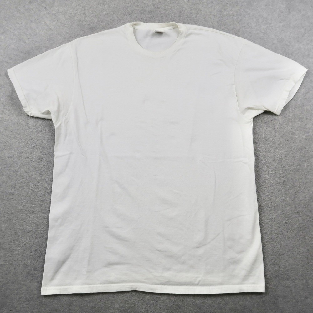 Vintage Kirkland Signature Select Mens XL White Combed Cotton Crew Neck T-Shirt