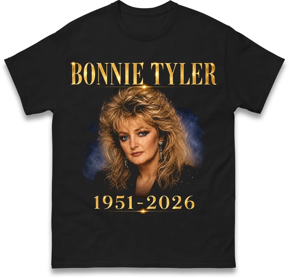 Bonnie Tyler 1951 2026 black T-shirt MEMORY full sizes H935