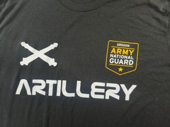 District Perfect Tri Oregon Army National Guard Artillery T Shirt Black XL Milit