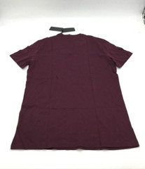 Armani Exhange Short-Sleeved Pure Pima Cotton Jersey Crew Neck Burgrundy[M]