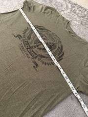 Lucky Brand T Shirt Olive Green American To The Core Men’s Large Distressed