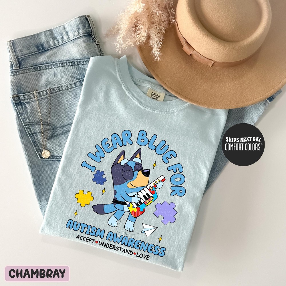 Autism Awareness Comfort Colors Shirt I Wear Blue Autism Neurodiversity