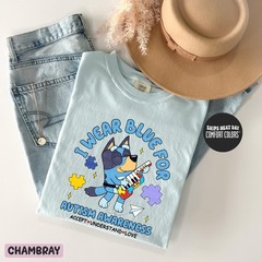 Autism Awareness Comfort Colors Shirt I Wear Blue Autism Neurodiversity