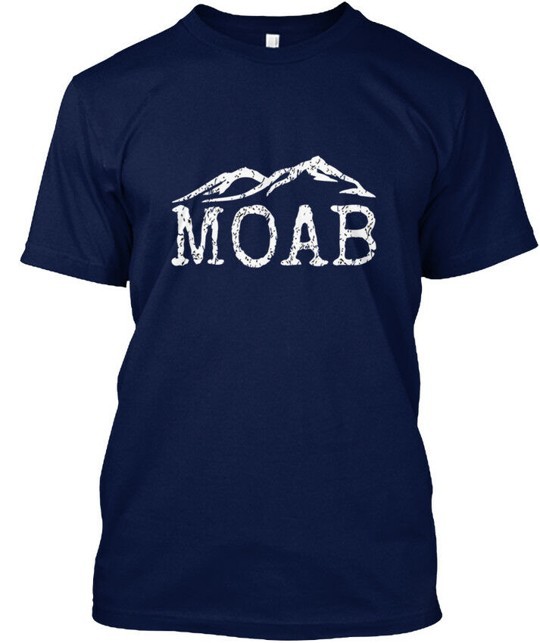 Moab Utah Distressed Mountain Hom – T-Shirt Made in the USA Size S to 5XL