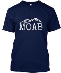 Moab Utah Distressed Mountain Hom – T-Shirt Made in the USA Size S to 5XL