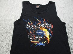 Vintage Harley Davidson Shirt Mens M Black Sleeveless Daytona Bike Week 2002