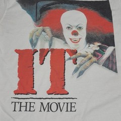IT The Movie | Men’s 1990 Tim Curry Pennywise Clown Raw Edge T-Shirt | Size S