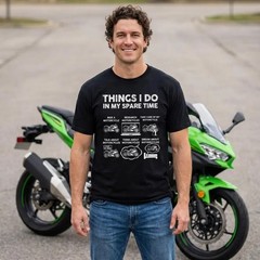 Funny Motorcycle T-Shirt: Things I Do In My Spare Time Biker