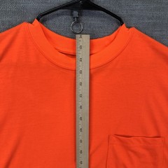 Berne Shirt Mens 4XLT Orange Long Sleeve Polyester Pocket Workwear Safety Tee
