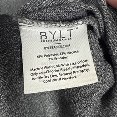 Bylt Vista Long Sleeve Button Down Heathered Charcoal Size Medium