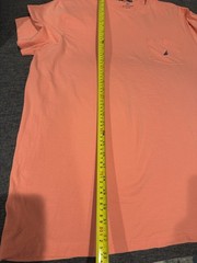 Nautica T-Shirt Men’s 2XLT Coral Orange Front Pocket Active Stretch 95/5 Blend