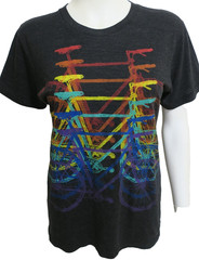 Tri-Blend Made in USA Poly Cotton Rayon Blend Bicycle T-Shirt Small