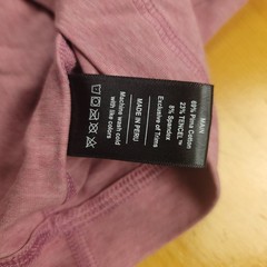 PUBLIC REC Mens V Neck T Shirt Short Sleeve Heathered Mauve Pink Pima Cotton M