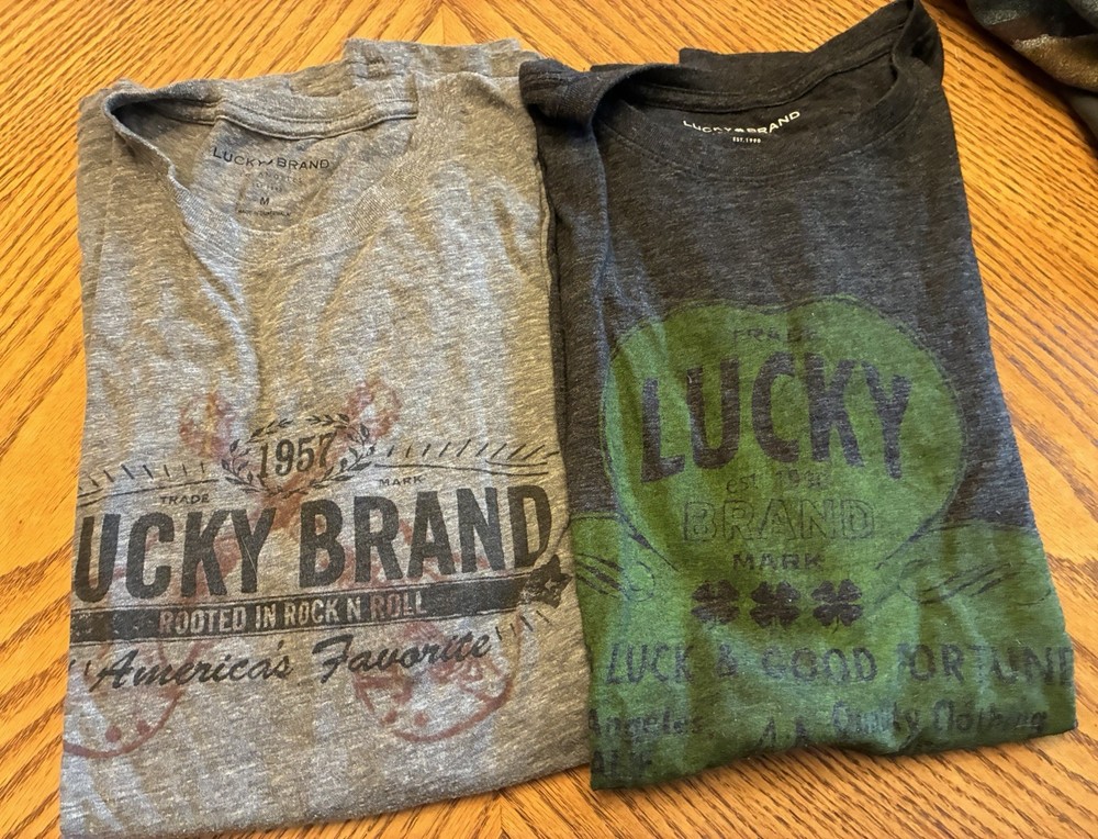 Bundle Of 2 Lucky brand T-shirts Men’s M Rock And Roll Super Soft