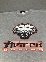 Vintage Avirex Shirt Mens 2XL Gray Y2K Cyber Streetwear Hip Hop Skater Racing
