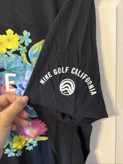 Nike Golf California Screen Print T-shirt Men’s Size L Floral Print Black rare