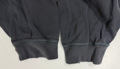 Vintage Waffle-Knit Shirt Men XXL Boxy Distressed Grunge Minimal Navy Midweight