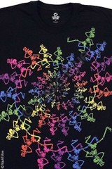 GRATEFUL DEAD-DANCING SPIRAL SKELETONS-T-SHIRT S-M-L-XL-XXL,3X-6X Garcia,Lesh