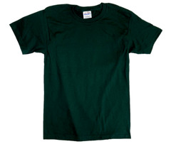 Hanes Heavyweight 50/50 Blank T Shirt NOS Dark Green Size Small Vintage
