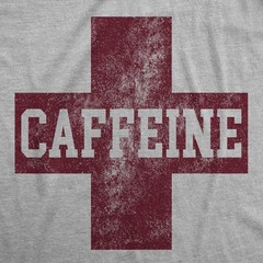 Mens Funny T Shirts Caffeine Red Cross Sarcastic Coffee Graphic Novelty Tee For