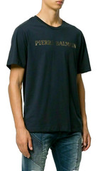 Pierre Balmain Mens Iconic Top Logoshirt Gold Logo Shirt Kurzarm T-Shirt 52 XL