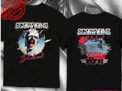 Scorpions Blackout North American Tour 82 T-Shirt Double Sided Size S-345XL