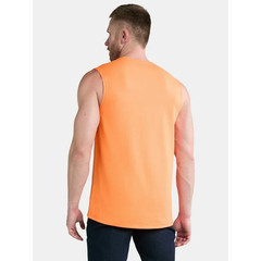 Brahma Relaxed Fit Muscle Tank Pocket Tee Blaze Orange Men’s Size L-XL New