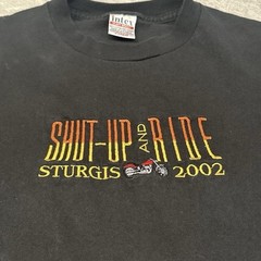 Vintage Sturgis Shirt XL 2002 Motorcycle Rally Harley Biker Y2K Black