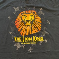 Disney The Lion King Shirt Mens Large Black Crew Neck Short Sleeves Tee