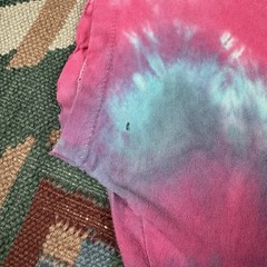 Vintage 90s Tie Dye Blank Distressed Cotton Hippie T-Shirt Size XL