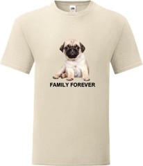 Pug Dog Family Forever Pet Novelty T Shirt Various Colours And Sizes