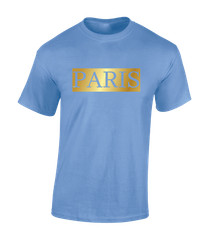 PARIS CITY GOLD MENS T SHIRT COOL CHIC FASHION CUTE TOP MODERN SUMMER LOVE