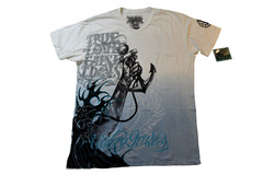 True Love False Idols Mens TLFI Last Rites White V-Neck Shirt NWT 3XL