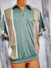 Vtg 80s Sedgefield Banded Elastic Bottom Polo Shirt Mens L Short Sleeve Golf