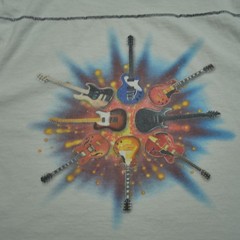 Vintage No Boundaries Tank Top Mens XL White Guitar Art Distressed Y2K