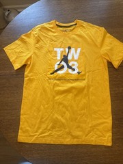 Vintage Jordan & Nike T Shirts Men Medium White Black Yellow Jumpman Dri Fit