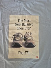 574 Ad T-Shirt New Balance Sneakers Blue Size Large Excellent Streetwear Casual