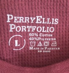 Perry Ellis Portfolio Long Sleeve Men Crew Neck Shirt SZ Large NWOT