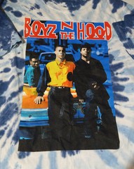 Pre Owned Boyz N The Hood Philco Blue Tie Dye Short Sleeve Top Adult Size 2XL 🟦