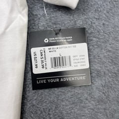 NWT Eddie Bauer Men’s Large T-Shirt Pocket White Crewneck Short Sleeve