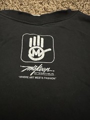 Vintage Y2K Miskeen Originals Black Hand Painted Shirt Skate Hip Hop Mens Sz 2XL