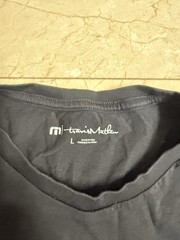 TravisMathew Black Graphic Print Crew Neck Short Sleeve T-Shirt Men’s Regular L